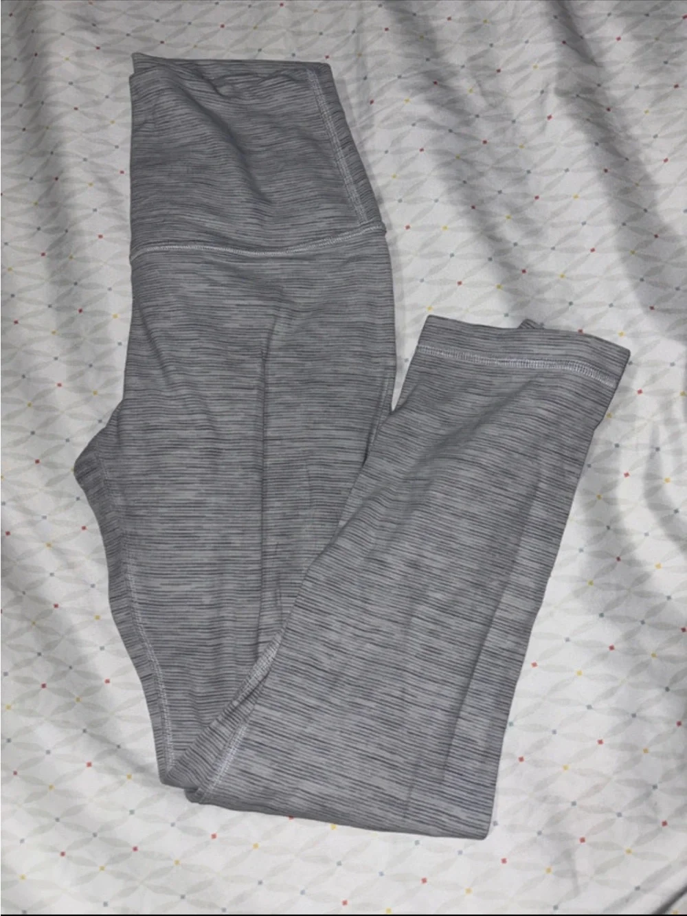 Gray Striped Athletic Lululemon Leggings